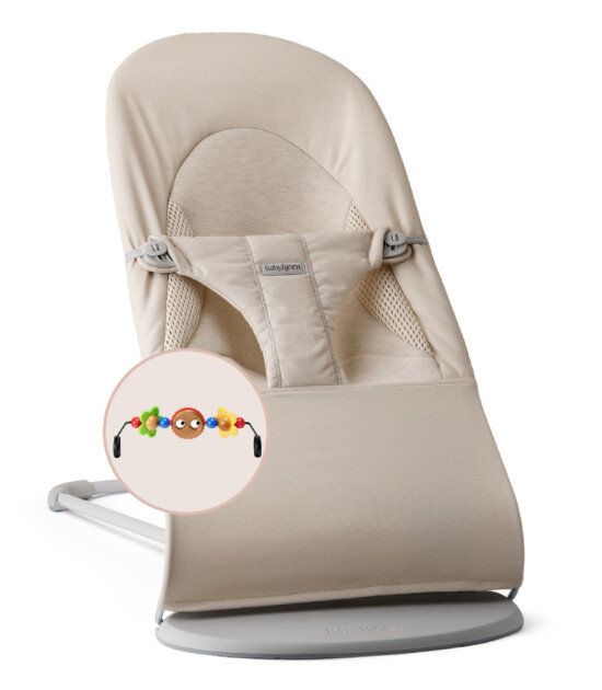 Babybjörn Balance Soft Woven Jersey Üçlü Kumaş Oyuncaklı // Light Beige