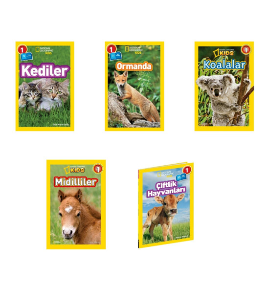 National Geographic Kids Okuma Kitapları Seviye 1 Tatlı Hayvanlar Seti (5 Kitap)