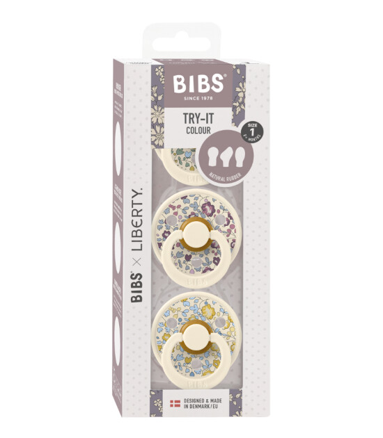 BIBS x Liberty Try It 3 Model Colour Emzik Set (0 - 6 Ay) // Eloise