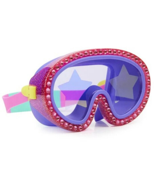 Bling2O Çocuk Havuz Deniz Gözlüğü // Rock Star Glitter Mask - Strawberry