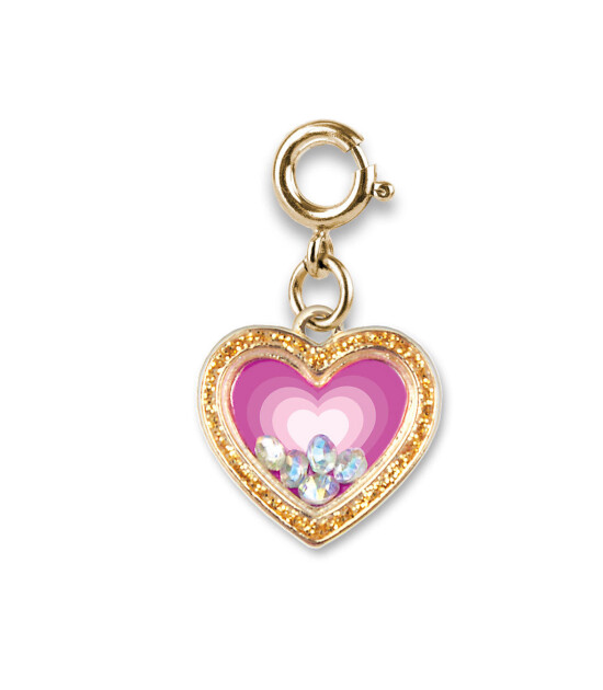 Charm It! Kolye & Bileklik Charm // Gold Heart Shaker