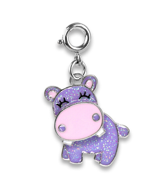 Charm It! Kolye & Bileklik Charm // Glitter Swivel Hippo