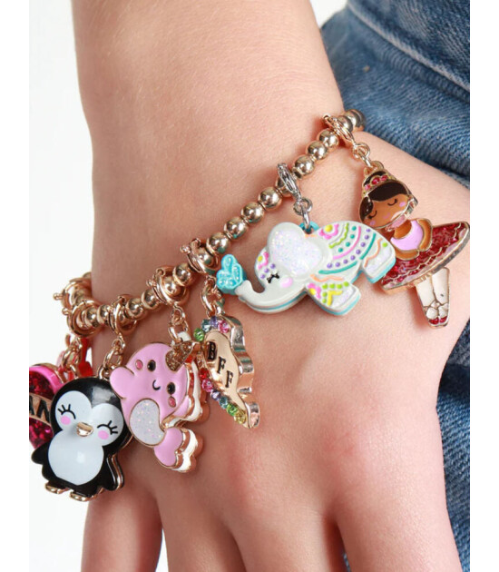 Charm It! Kolye & Bileklik Charm // Glitter Elephant