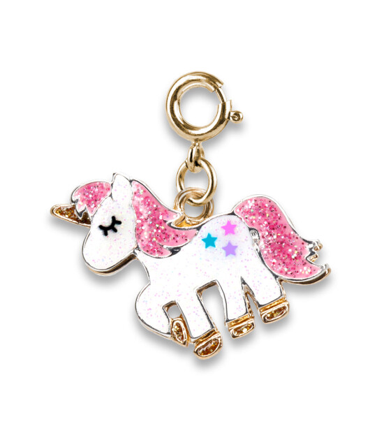 Charm It! Kolye & Bileklik Charm // Gold Glitter Unicorn