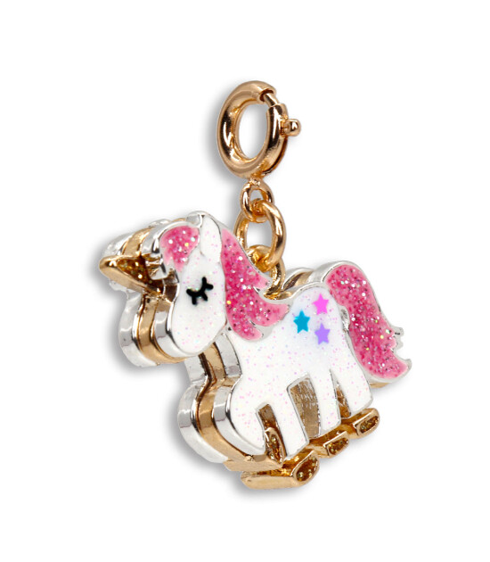 Charm It! Kolye & Bileklik Charm // Gold Glitter Unicorn