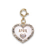 Charm It! Kolye & Bileklik Charm // Gold April Birthstone