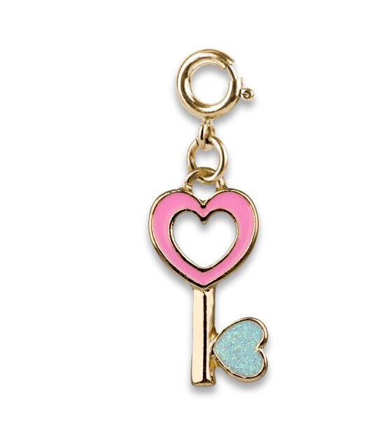 Charm It! Kolye & Bileklik Charm // Gold Heart Key