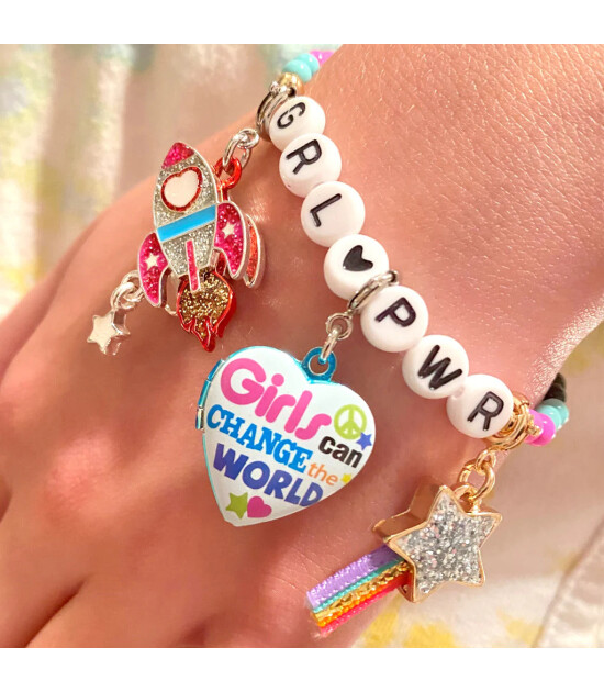 Charm It! Kolye & Bileklik Charm // Girls Can Change The World Locket