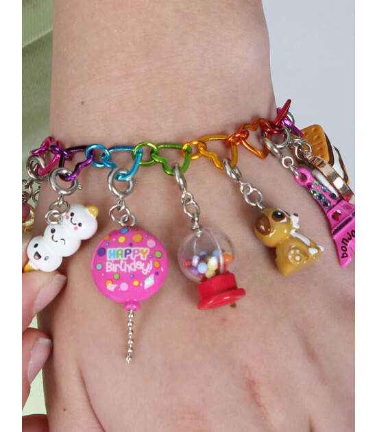 Charm It! Zincir Bileklik // Rainbow Heart Link