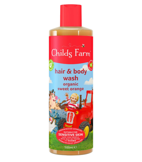 Childs Farm Organik Tatlı Portakal Özlü Çocuk Saç ve Vücut Şampuan (500ml)