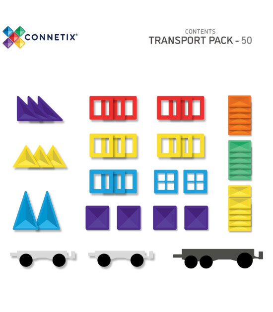 Connetix Rainbow Transport Set (50 Parça)