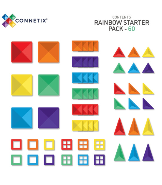 Connetix Rainbow Başlangıç Seti (60 Parça)