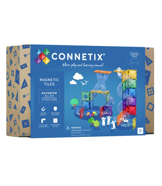 Connetix Rainbow Ball Run Expansion Set (66 Parça)