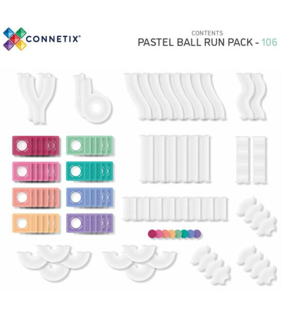 Connetix Pastel Ball Run Set (106 Parça)