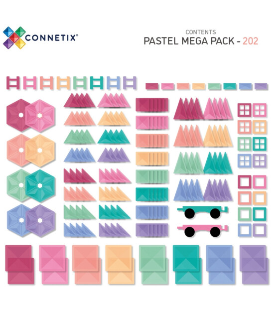 Connetix Pastel Mega Set (202 Parça)