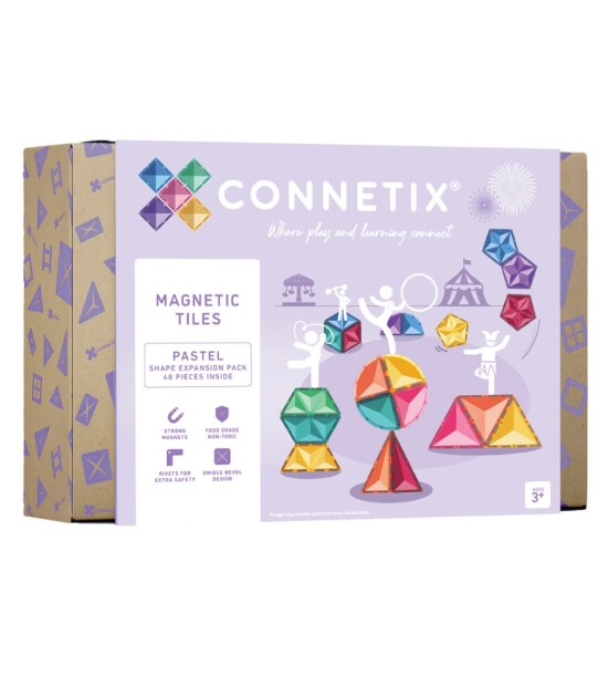 Connetix Pastel Shape Expansion Set (48 Parça)