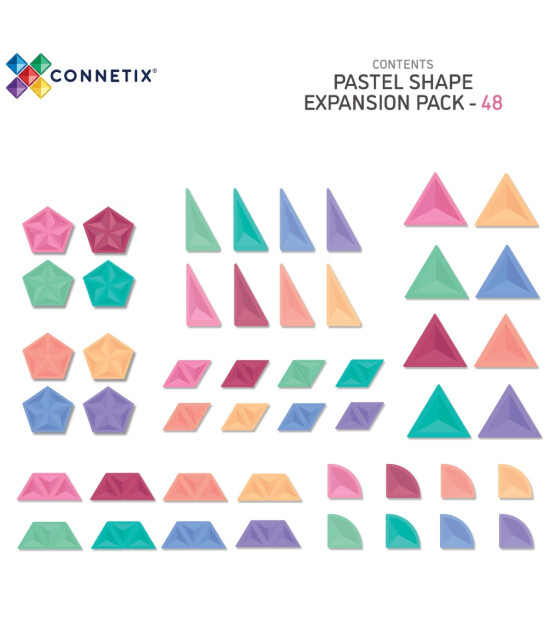 Connetix Pastel Shape Expansion Set (48 Parça)