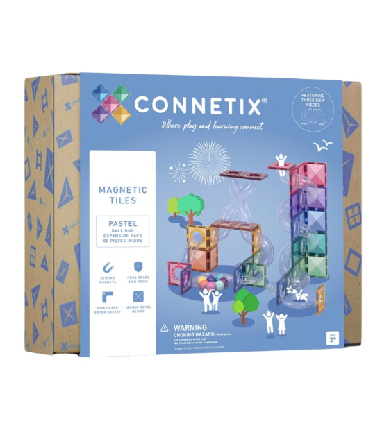 Connetix Pastel Ball Run Expansion Set (80 Parça)