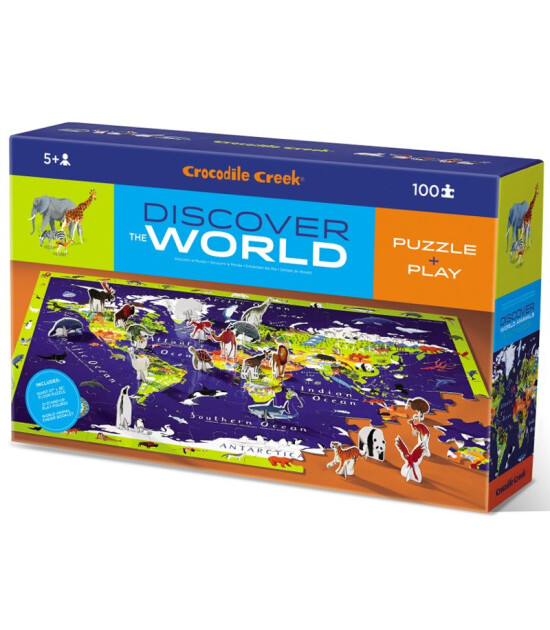 Crocodile Creek Aktiviteli Puzzle // Discover the World 3D (100 Parça)