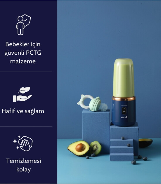 Deerma Portatif Şarjlı Blender