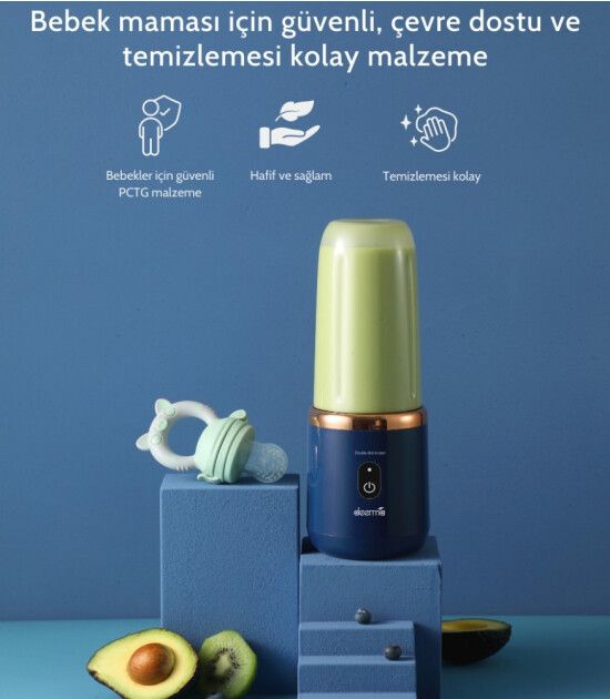 Deerma Portatif Şarjlı Blender