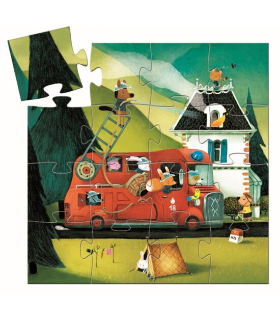 Djeco Puzzle // The Fire Truck (16 Parça)
