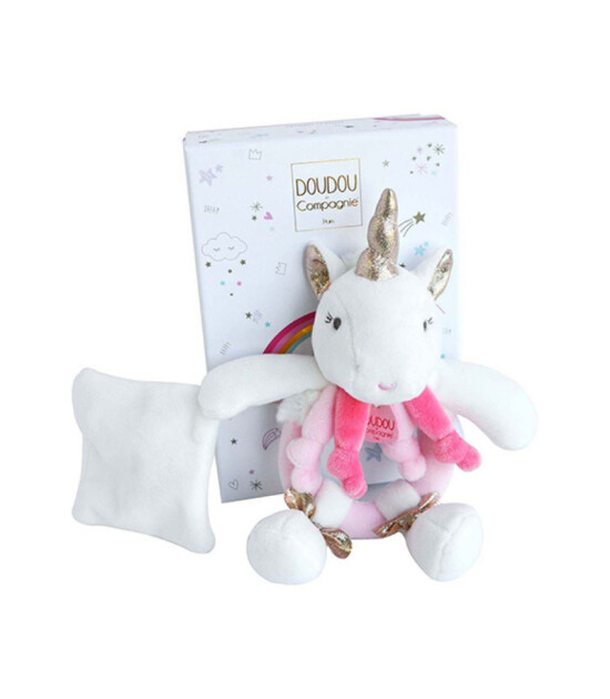 Doudou Hediye Kutulu Çıngıraklı // Pembe Unicorn