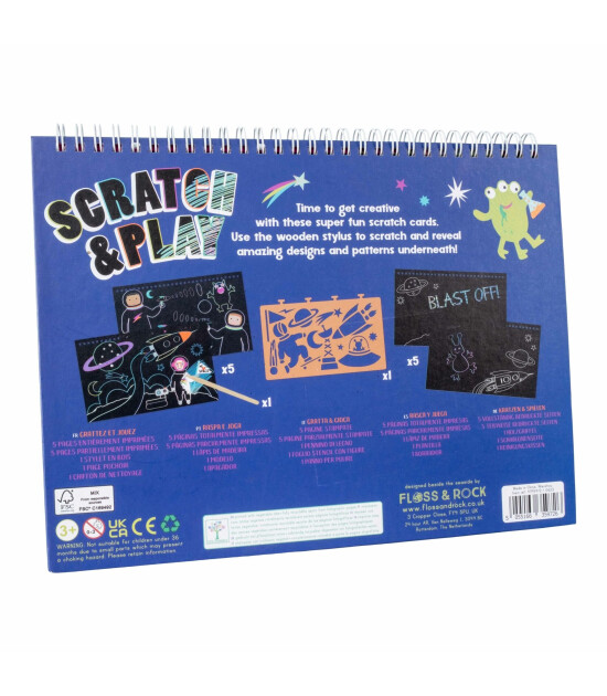 Floss & Rock Scratch and Play Aktivite Kitabı // Space