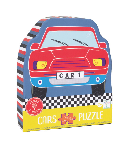 Floss & Rock Shaped Puzzle // Cars (12 Parça)