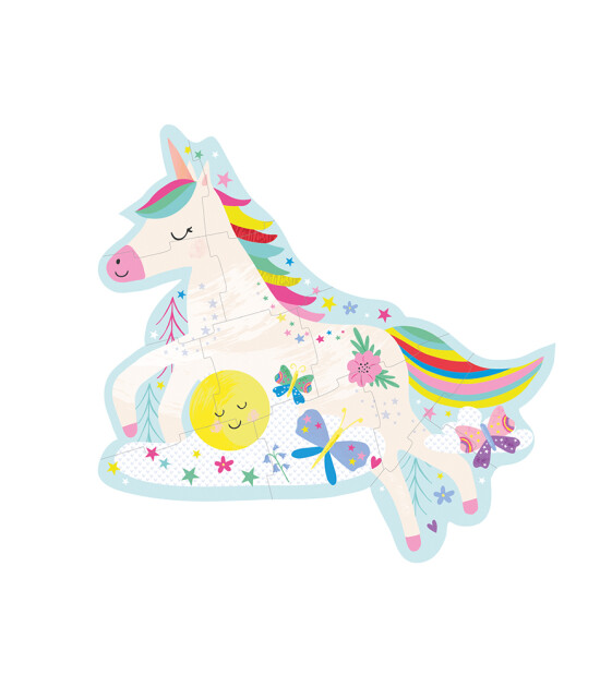 Floss & Rock Shaped Puzzle // Rainbow Unicorn (12 Parça)