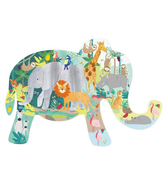 Floss & Rock Shaped Puzzle // Jungle (40 Parça)