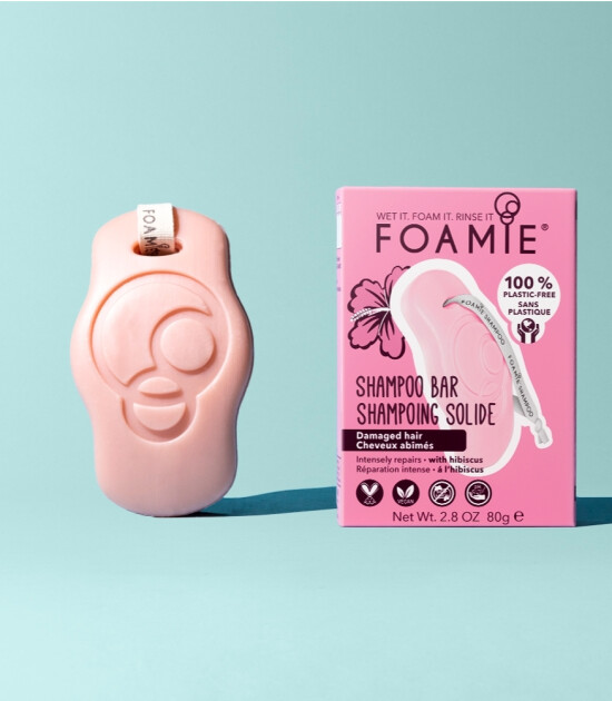 Foamie Hibiskiss Shampoo Bar Katı Şampuan // Yıpranmış Saçlar