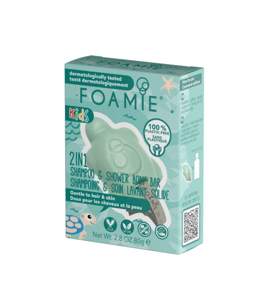 Foamie Kids Turtally Katı Saç ve Vücut Sabunu // Cool For Boys