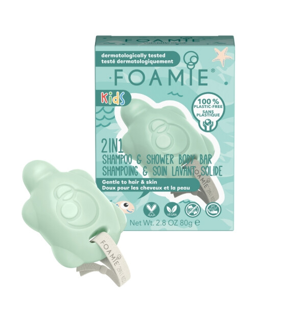 Foamie Kids Turtally Katı Saç ve Vücut Sabunu // Cool For Boys