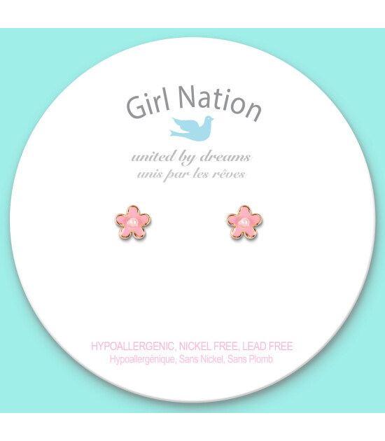 Girl Nation Cutie Küpe // Pink Fancy Flower