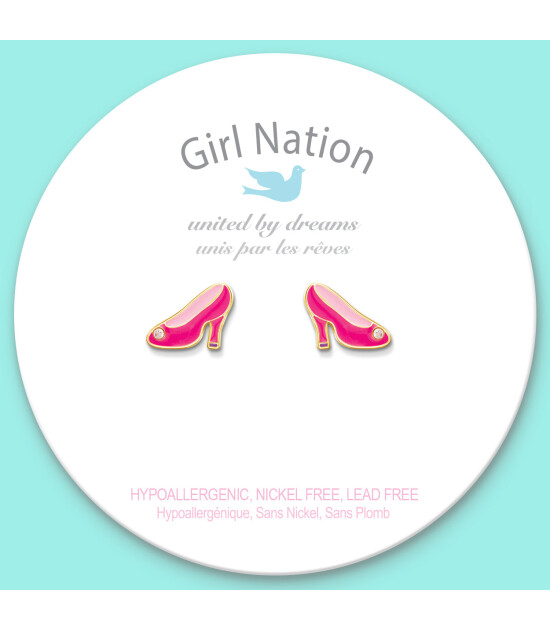 Girl Nation Cutie Küpe // Hot Pink Heels