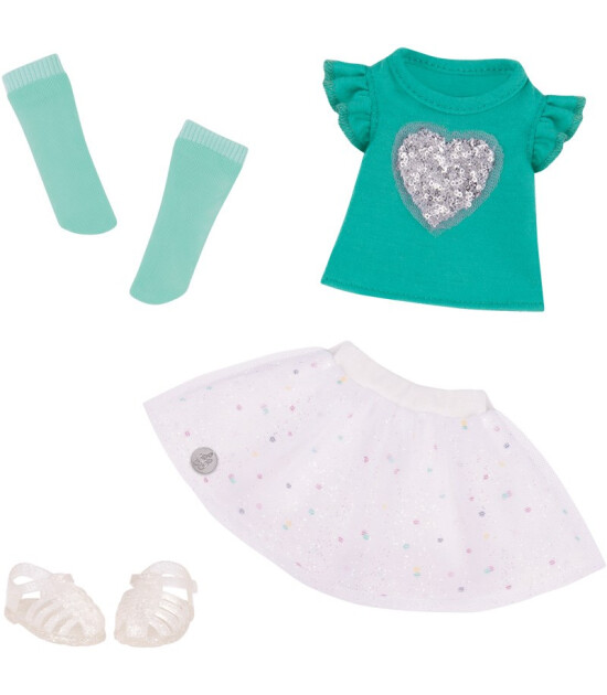 Glitter Girls Oyuncak Bebek Kıyafet Seti // Sparkling Top & Skirt