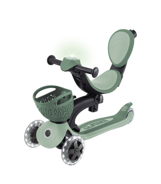 Globber Go Up Baby 360 Işıklı Scooter // Zeytin Yeşili