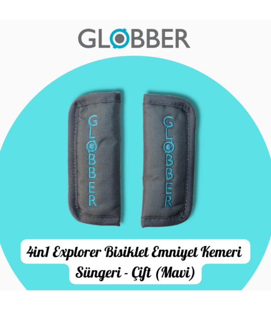 Globber 4in1 Explorer Bisiklet Yedek Parça // Çift Emniyet Kemeri Süngeri (Mavi)