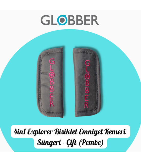 Globber 4in1 Explorer Bisiklet Yedek Parça // Çift Emniyet Kemeri Süngeri (Pembe)