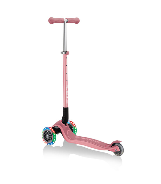 Globber Primo Plus Katlanabilir Işıklı Scooter // Pastel Pembe