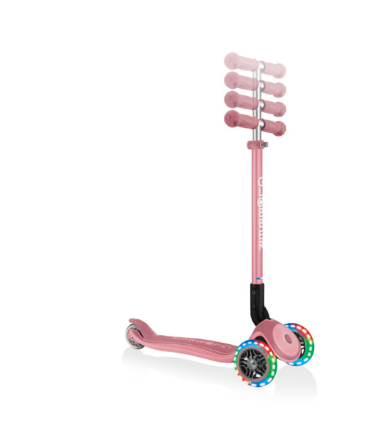 Globber Primo Plus Katlanabilir Işıklı Scooter // Pastel Pembe