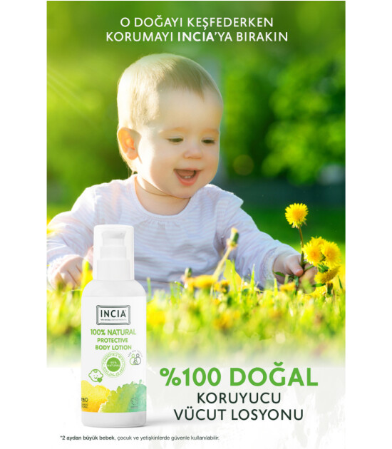 INCIA % 100 Doğal Koruyucu Vücut Losyonu