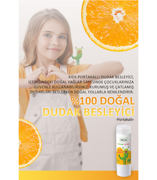 INCIA Kids Dudak Besleyici // Portakal