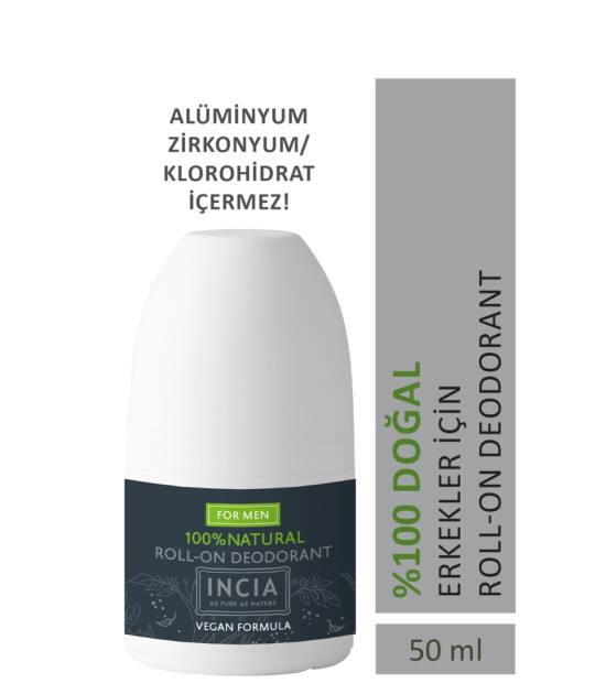 INCIA Doğal Roll-On Deodorant - Erkek