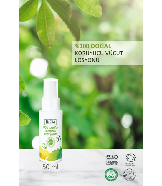 INCIA %100 Doğal Koruyucu Vücut Losyonu 50 ml