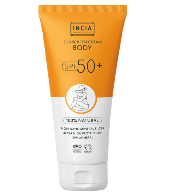 INCIA %100 Doğal Vücut için Güneş Kremi Mineral Filtreli (50 SPF)