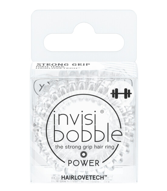 Invisibobble Power Saç Tokası (3 Adet) // Crystal Clear