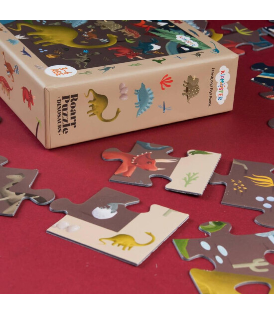 Kidmosfer Ara-Bul Puzzle (Yapboz) - Dinozorlar 35 Parça  