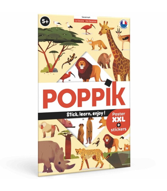 Poppik Discovery Sticker Poster // Savannah